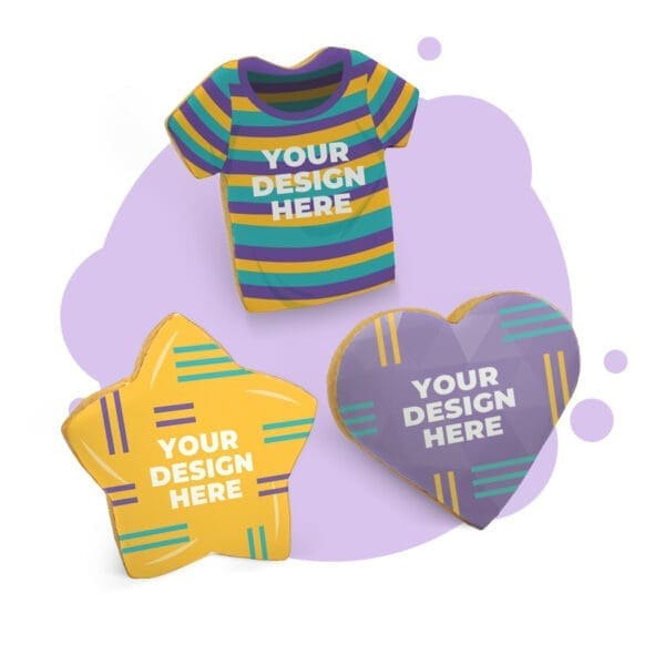 Custom Shaped Cookies - Heart, Star, T-Shirt/Jersey